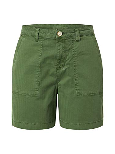 TOM TAILOR Denim Damen Chino Bermuda Bermudas, Grün (Dull Moss Green 21586), L von TOM TAILOR Denim