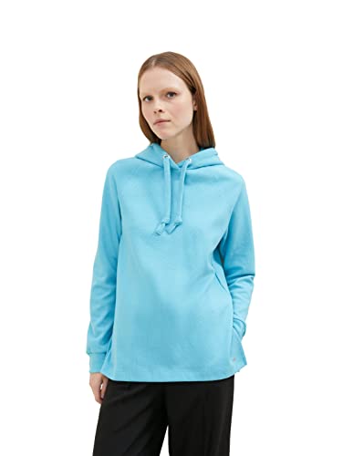 TOM TAILOR Denim Damen Cosy Hoodie Sweatshirt 1034583, 11581 - Blue Voltage, S von TOM TAILOR Denim