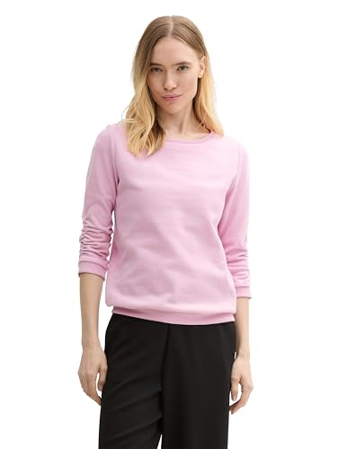 TOM TAILOR Denim Damen Cosy Sweatshirt mit Raffärmeln, 36537 - Soft Dusty Rose, XL von TOM TAILOR Denim