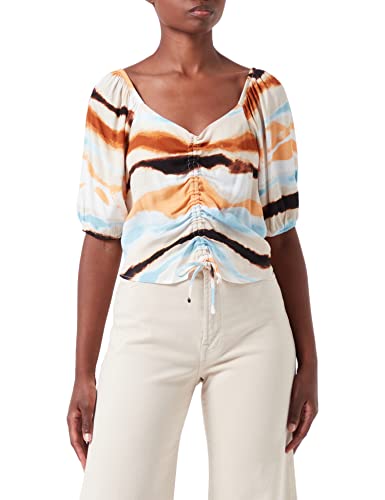 TOM TAILOR Denim Damen Cropped Batik Bluse 1031335, 29568 - Multicolor Batik, S von TOM TAILOR Denim