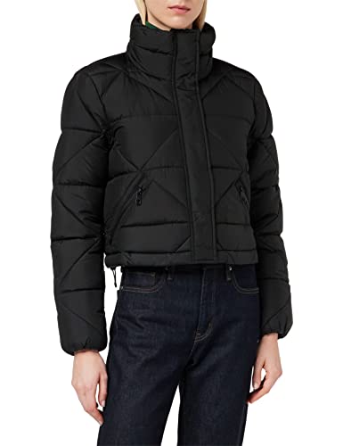 TOM TAILOR Denim Damen Cropped Puffer Jacke 1032684, 14482 - Deep Black, L von TOM TAILOR Denim