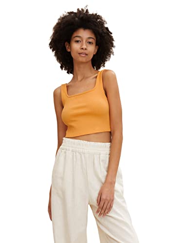 TOM TAILOR Denim Damen Cropped Top 1031518, 29565 - Golden Peach, M von TOM TAILOR Denim