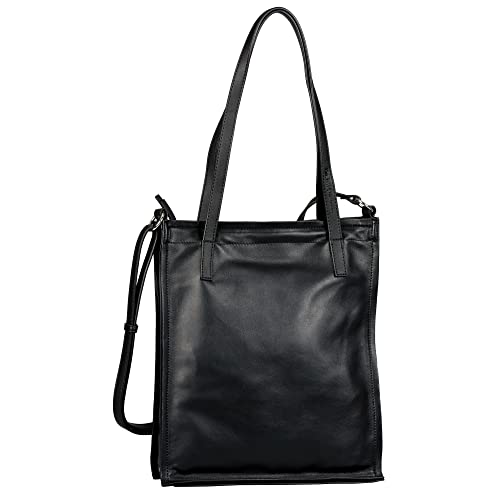 Denim TOM TAILOR bags - Womenswear EVELIN Damen Shopper L, black, 30,5x9,5x35 von TOM TAILOR