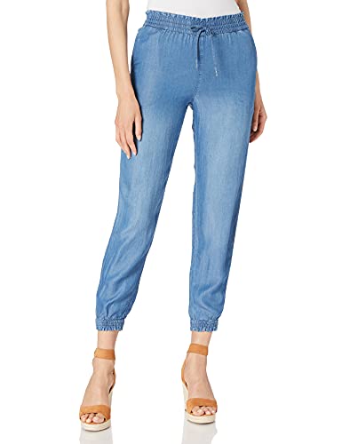 TOM TAILOR Denim Damen Harem Stoffhose 1024966, 10118 - Used Light Stone Blue Denim, L von TOM TAILOR Denim