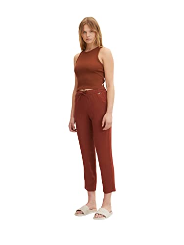 TOM TAILOR Denim Damen Harems Stoffhose 1031794, 29566 - Nut Brown, L von TOM TAILOR Denim