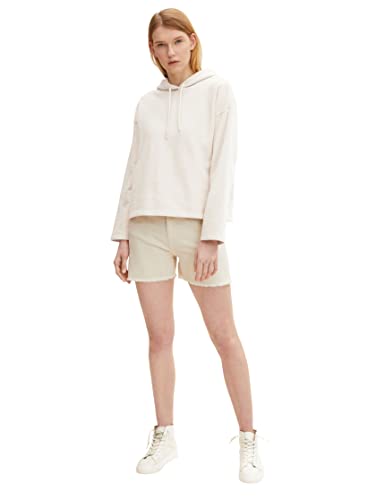 TOM TAILOR Denim Damen High Waist Bermuda Jeans Shorts 1031462, 22569 - Unbleached Natural Bull Denim, XL TOM TAILOR Denim Damen High Waist Bermuda Jeans Shorts 1031462, 22569 - Unbleached Natural Bull Denim, XL von TOM TAILOR Denim