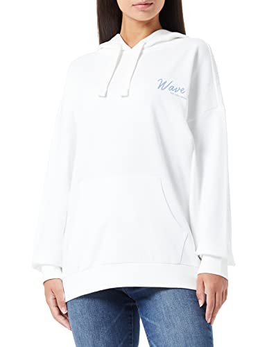 TOM TAILOR Denim Damen Hoodie mit Print 1032799, 10332 - Off White, M von TOM TAILOR Denim