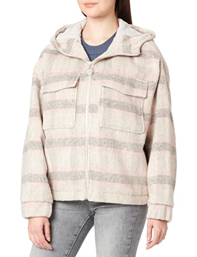 TOM TAILOR Denim Damen Jacke mit Karomuster 1033563, 30268 - Amber Pink Beige Check, M von TOM TAILOR Denim