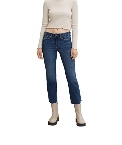 TOM TAILOR Denim Damen Jeans mit Schlag 1032727, 10120 - Used Dark Stone Blue Denim, 26 von TOM TAILOR Denim
