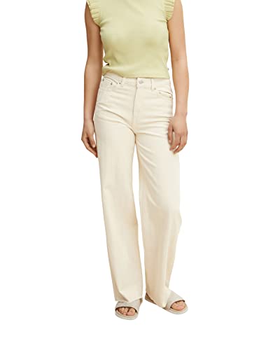 TOM TAILOR Denim Damen Jeanshose mit weitem Bein 1031403, 22569 - Unbleached Natural Bull Denim, S TOM TAILOR Denim Damen Jeanshose mit weitem Bein 1031403, 22569 - Unbleached Natural Bull Denim, S von TOM TAILOR Denim