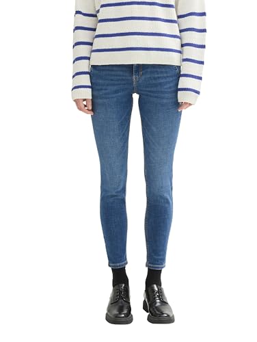 TOM TAILOR Denim Damen Jona Extra Skinny Jeans in Ankle-Länge, 10119 - Used Mid Stone Blue Denim, 26 von TOM TAILOR Denim