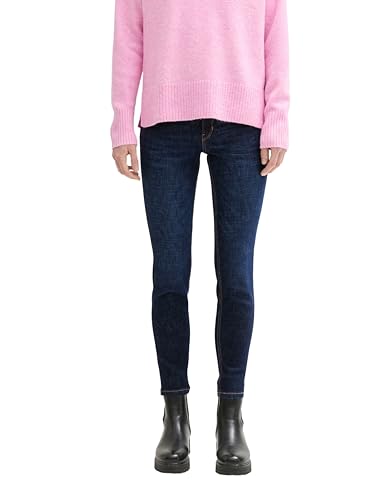 TOM TAILOR Denim Damen Jona Extra Skinny Jeans in Ankle-Länge, 10120 - Used Dark Stone Blue Denim, 30 von TOM TAILOR Denim