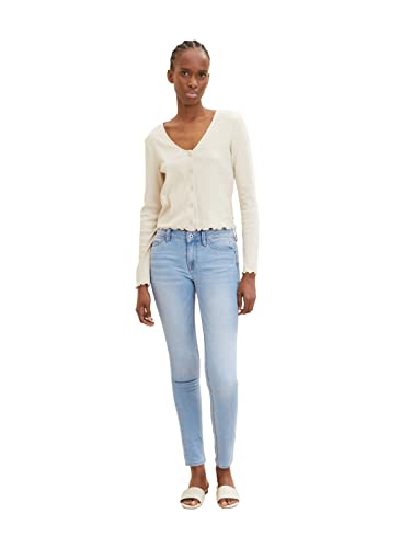 TOM TAILOR Denim Damen Jona Extra Skinny Jeanshose 1031991, 10125 - Random Bleached Blue Denim, 25W / 34L von TOM TAILOR Denim