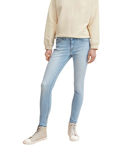 Tom Tailor Denim Damen Jona Extra Skinny Jeans, 10117 - Used Bleached Blue Denim, 25/34 von TOM TAILOR Denim