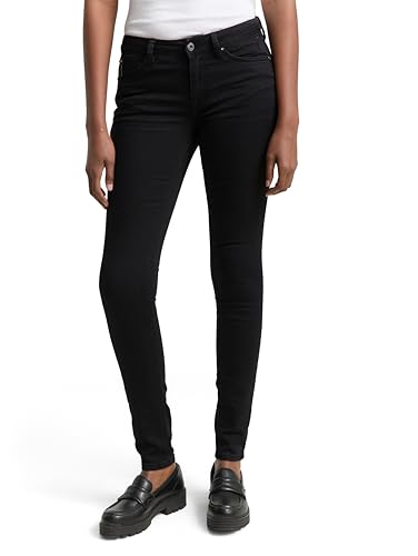 Tom Tailor Denim Damen Jona Extra Skinny Jeans, 10244 - Clean Dark Stone Black Denim, 30/30 von TOM TAILOR Denim