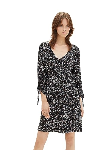 TOM TAILOR Denim Damen Kleid mit Raff-Detail , multicolor flower print, L TOM TAILOR Denim Damen Kleid mit Raff-Detail , multicolor flower print, L von TOM TAILOR Denim