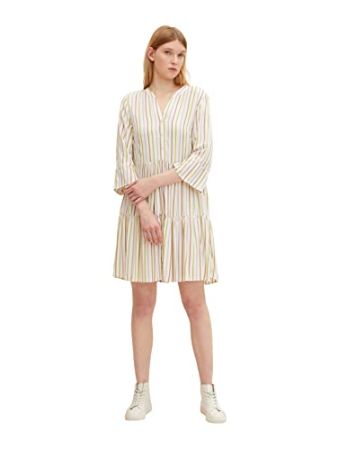 TOM TAILOR Denim Damen Kleid mit Streifen 1032044, 29471 - Vertical Multicolor Stripe, XS von TOM TAILOR Denim