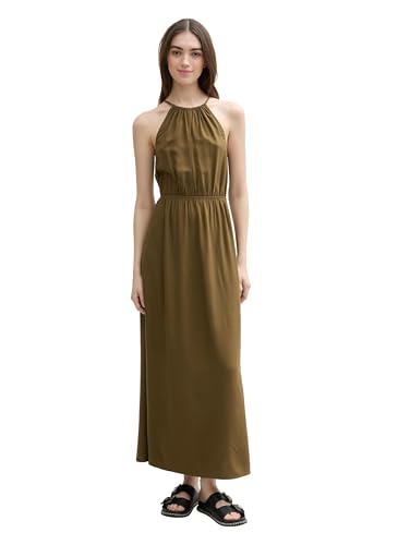 TOM TAILOR Denim Damen 1046703 Kleid, 10370-Golden Olive Green, XS von TOM TAILOR Denim
