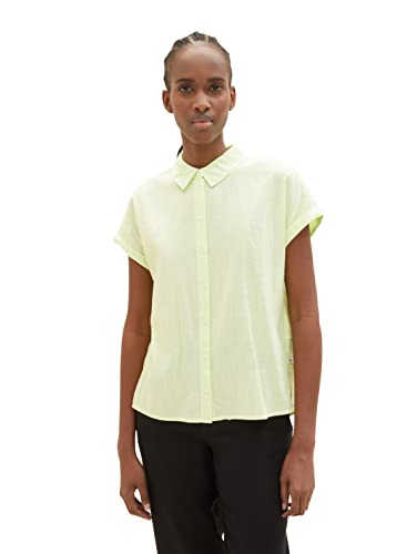 TOM TAILOR Denim Damen Kurzarm-Bluse mit Streifen TOM TAILOR Denim Damen Kurzarm-Bluse mit Streifen von TOM TAILOR Denim