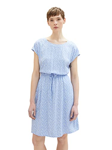 TOM TAILOR Denim Damen Kurzarm-Kleid mit Kordelzug von TOM TAILOR Denim