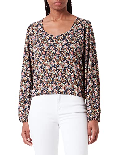 TOM TAILOR Denim Damen Langarmshirt mit Muster 1032838, 30182 - Flower Print, L von TOM TAILOR Denim