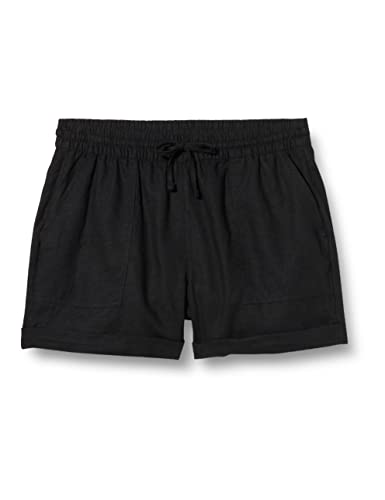 TOM TAILOR Denim Damen Leinen Shorts 1031465, 14482 - Deep Black, M von TOM TAILOR Denim