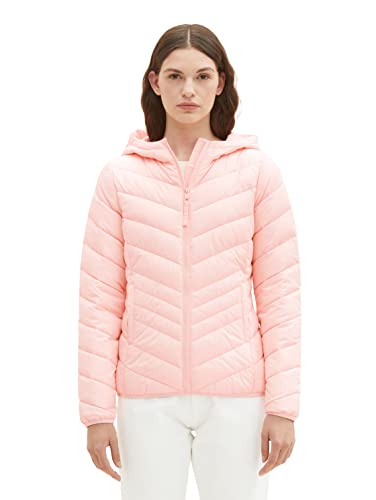 Tom Tailor Denim Damen Lightweight Steppjacke mit Kapuze, 32170 - Pale Pink, M von TOM TAILOR Denim