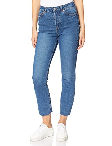 TOM TAILOR Denim Damen Lotte Slim Straght Jeans, 10113 - Clean Mid Stone Blue Denim (Blau), Gr. 27 von TOM TAILOR Denim