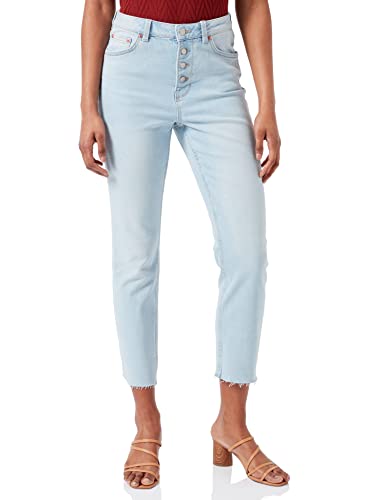 TOM TAILOR Denim Damen Lotte Slim Straight Jeans 1030119, 10118 - Used Light Stone Blue Denim, 31 von TOM TAILOR Denim