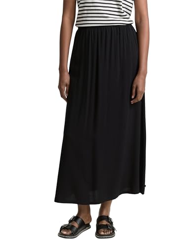 TOM TAILOR Denim Damen 1046693 Maxi Rock, 14482-Deep Black, XXL von TOM TAILOR Denim