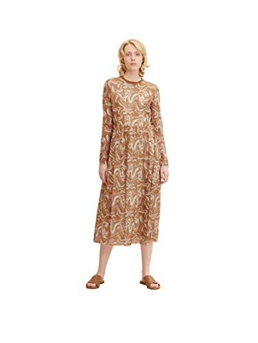 TOM TAILOR Denim Damen Mesh Kleid mit Alloverprint 1034579, 30984 - Camel White Marble Print, S TOM TAILOR Denim Damen Mesh Kleid mit Alloverprint 1034579, 30984 - Camel White Marble Print, S von TOM TAILOR Denim