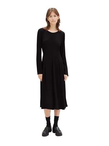 TOM TAILOR Denim Damen Midi-Kleid , deep black, L von TOM TAILOR Denim