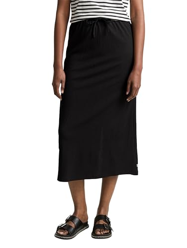 TOM TAILOR Denim Damen 1046671 Midi Rock, 14482 - Deep Black, M EU von TOM TAILOR Denim