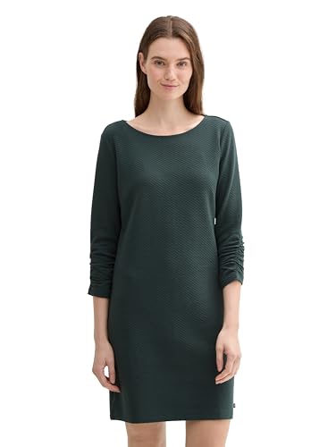 TOM TAILOR Denim Damen Mini Kleid mit fixierten Raffärmeln von TOM TAILOR Denim