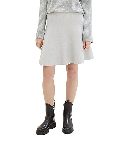 TOM TAILOR Denim Damen 1038743 Skater Mini-Rock, 32510-basic Light Grey Melange, XL TOM TAILOR Denim Damen 1038743 Skater Mini-Rock, 32510-basic Light Grey Melange, XL von TOM TAILOR Denim