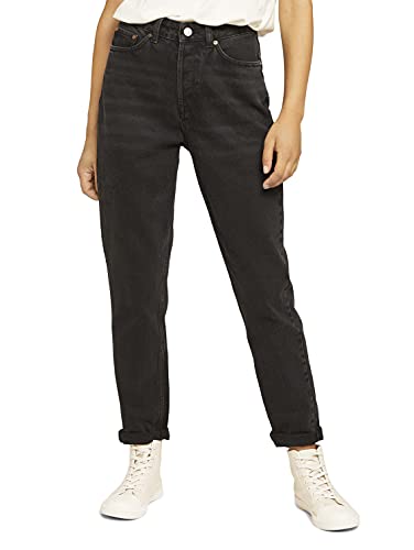 TOM TAILOR Denim Damen Mom Fit Jeans, 10273 - Dark Stone Black Black Denim, 25 von TOM TAILOR Denim