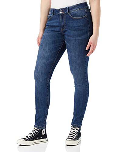 TOM TAILOR Denim Damen Nela Extra Skinny Jeanshose 10622022 Nela Extra Skinn, 10120 - Used Dark Stone Blue Denim, 25W / 30L von TOM TAILOR Denim