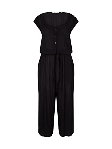 TOM TAILOR Denim Damen Overall mit Rüschen 1031412, 14482 - Deep Black, M von TOM TAILOR Denim