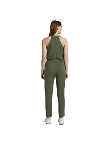 TOM TAILOR Denim Damen Overalls & Jumpsuits Relaxed Neckholder-Jumpsuit Dusty Rifle Green,S,11332,7000 von TOM TAILOR Denim