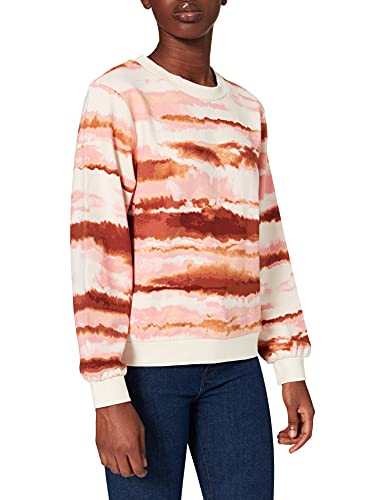 TOM TAILOR Denim Damen Print Sweatshirt, 27595 - Batik Stripe, M von TOM TAILOR Denim