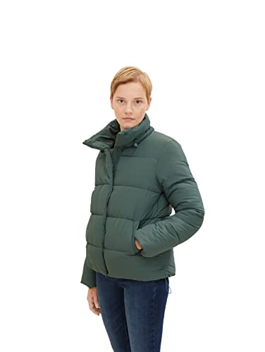 TOM TAILOR Denim Damen Puffer-Jacke mit Stehkragen 1034417, 19643 - Green Dust, XXL von TOM TAILOR Denim