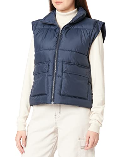 TOM TAILOR Denim Damen Puffer Weste 1033558, 10668 - Sky Captain Blue, XXL von TOM TAILOR Denim