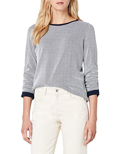 TOM TAILOR Denim Damen Pullover mit 3/4-Armlänge 1000927, 10360 - Real Navy Blue, XXL von TOM TAILOR Denim