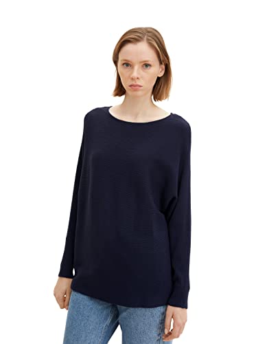 TOM TAILOR Denim Damen Pullover mit Fledermausärmeln 1033635, 10668 - Sky Captain Blue, M von TOM TAILOR Denim