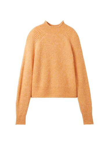 TOM TAILOR Denim Damen Cosy Strickpullover , sunrise apricot melange, M von TOM TAILOR Denim