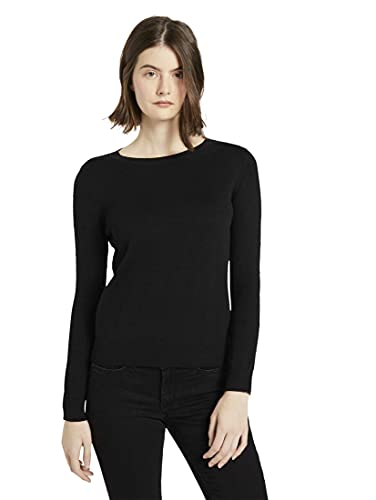 TOM TAILOR Denim Damen Punkte Pullover, 14482-Deep Black, M von TOM TAILOR Denim