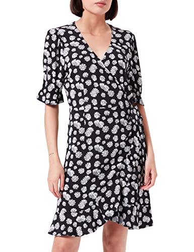 TOM TAILOR Denim Damen Sommerkleid mit Allover-Print 1031321, 29563 - Black Daisy Print, L von TOM TAILOR Denim