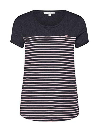 TOM TAILOR Denim Damen Streifen T-Shirt mit Herz-Stickerei auf der Brust von TOM TAILOR Denim