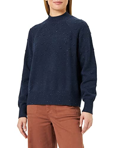 TOM TAILOR Denim Damen Strickpullover mit Punkten 1034565, 10786 - Indigo Ink Blue, S von TOM TAILOR Denim