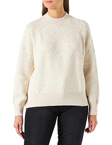 TOM TAILOR Denim Damen Strickpullover mit Punkten 1034565, 22515 - Soft Creme Beige, L von TOM TAILOR Denim